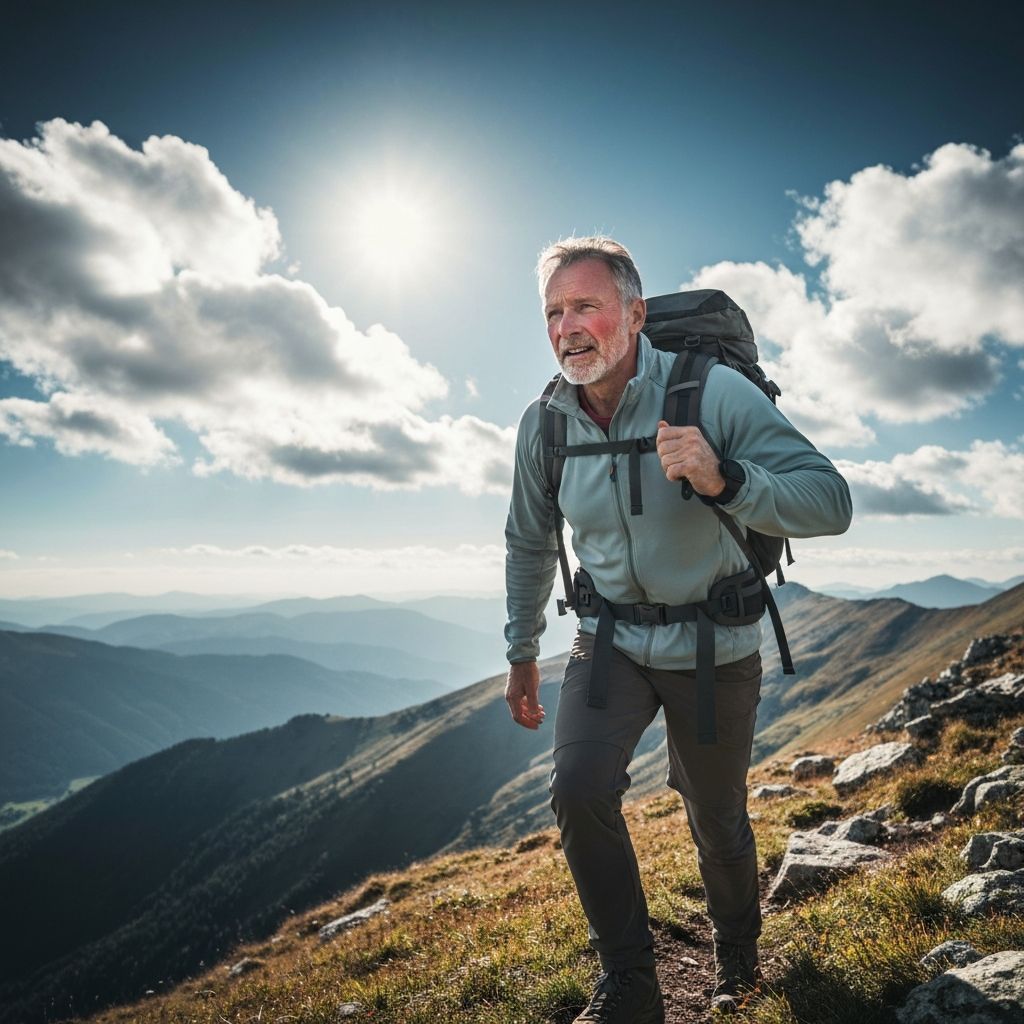 Mature man living active lifestyle in nature