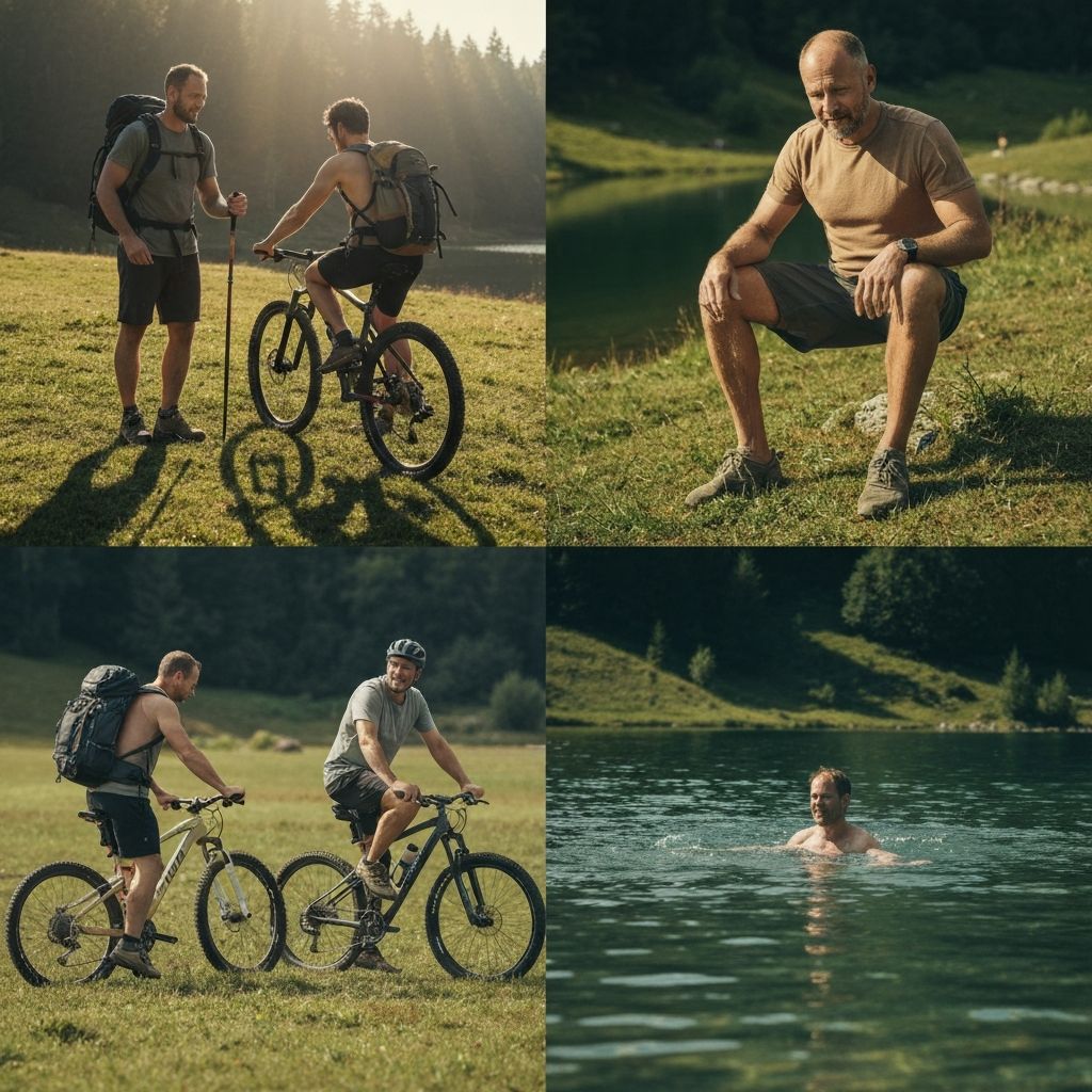 Man enjoying balanced healthy lifestyle